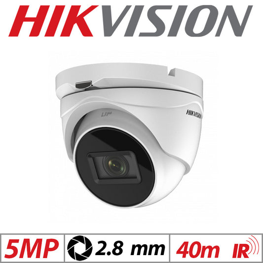 Hikvision 5MP Fixed Turret Camera 2.8mm White – Graded G1