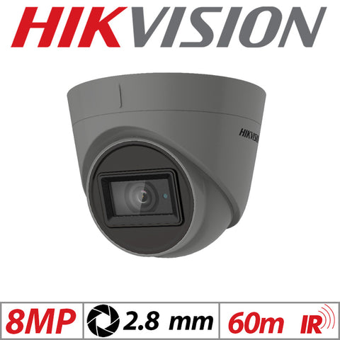 Hikvision 8MP 4K ColorVu PoC Turret Camera – 2.8mm White