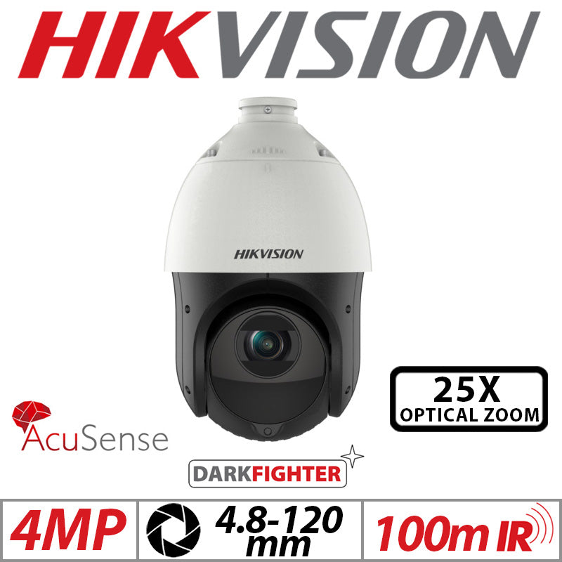 4MP Hikvision AcuSense DarkFighter PTZ 4.8-120mm Camera