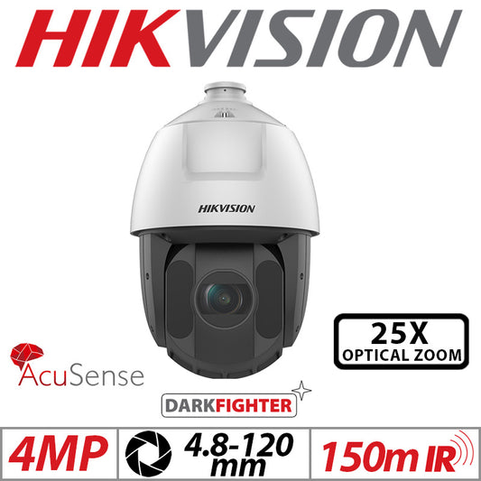 4MP Hikvision DarkFighter AcuSense PTZ 4.8-120mm Camera