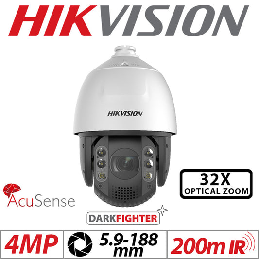 4MP Hikvision AcuSense DarkFighter PTZ 5.9-188.9mm Camera