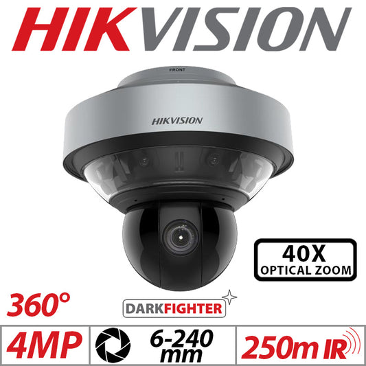 4MP Hikvision DarkFighter 360° Panoramic & PTZ 4.5-112.5mm Camera