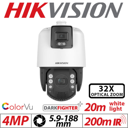 4MP Hikvision ColorVu TandemVu PTZ 5.9-188.8mm Varifocal Camera