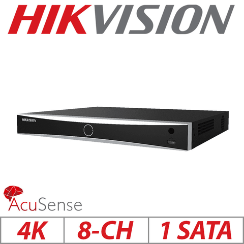 Hikvision 4K 8CH 1U 8 PoE AcuSense NVR – DS-7608NXI-K1/8P(D)