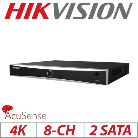 4K 8CH HIKVISION NVR - 1U 8 POE ACUSENSE GRADED ITEM G1-DS-7608NXI-K2-8P