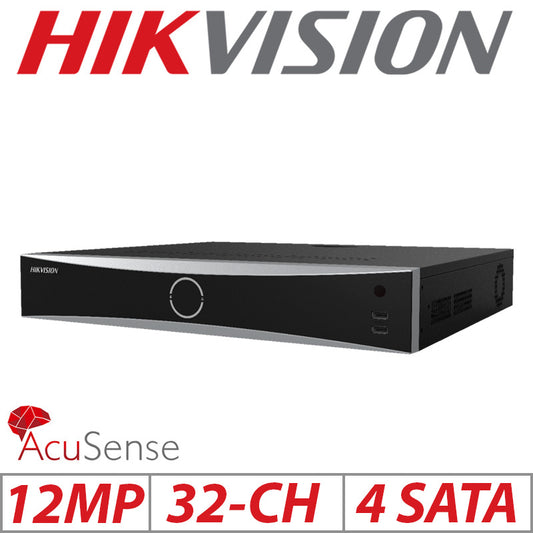 Hikvision 12MP 32CH 1U 16-Port PoE AcuSense 4K NVR