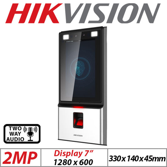 Hikvision 2MP Face Recognition Fingerprint Terminal 7in