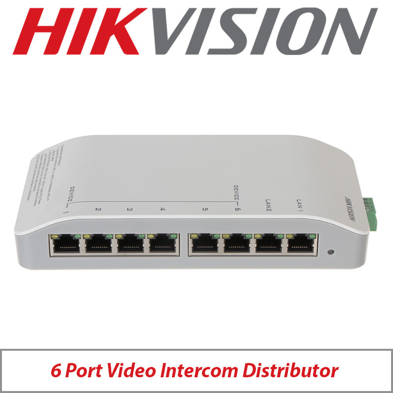 Hikvision 6-Port Video Intercom Distributor No Power DS-KAD606-N