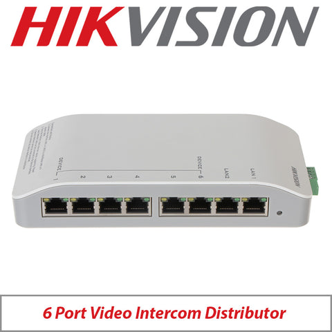 Hikvision 6-Port Video Intercom Distributor No Power DS-KAD606-N