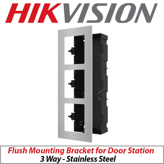 Hikvision Flush Mount SS Bracket 3-Way Modular Door Station DS-KD-ACF3-S