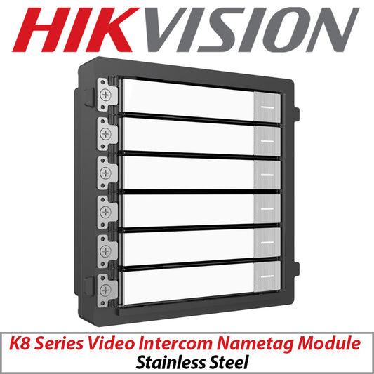 Hikvision K8 Series Video Intercom Nametag SS Module DS-KD-KK/S