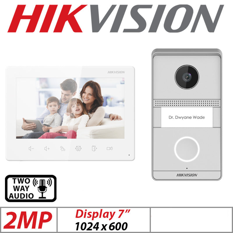 2MP HIKVISION 2-WIRE ANALOG VIDEO INTERCOM BUNDLE DS-KIS101-P-SURFACE