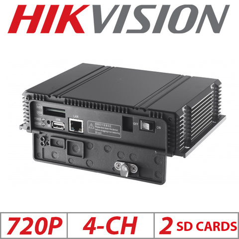 720P 4CH HIKVISION H.264 2X 64GB SD CARD INTELLIGENT MOBILE NVR DS-MP3504-SD