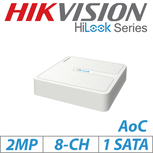 2MP 8CH HIKVISION HILOOK AOC 5-IN-1 FANLESS DVR DVR-108G-M1/T