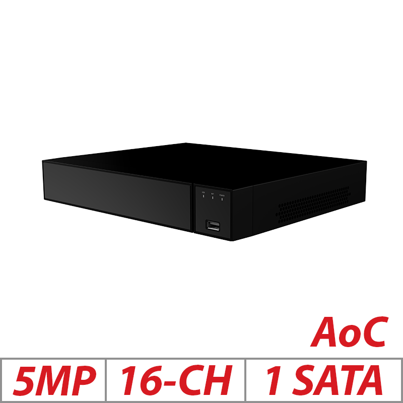5MP 16-CH 1-SATA AOC XVR H.265/H.264 - GRADED ITEM G1-DVR-16CH-5MP