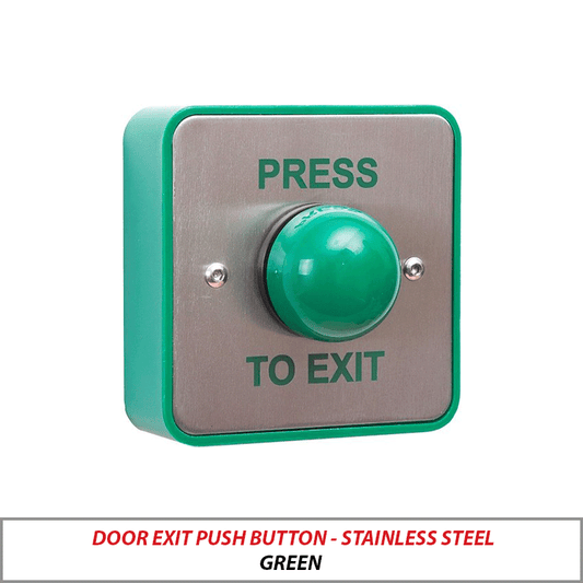 RGL Green Dome Door Exit Button Stainless Steel EBGBWOC02
