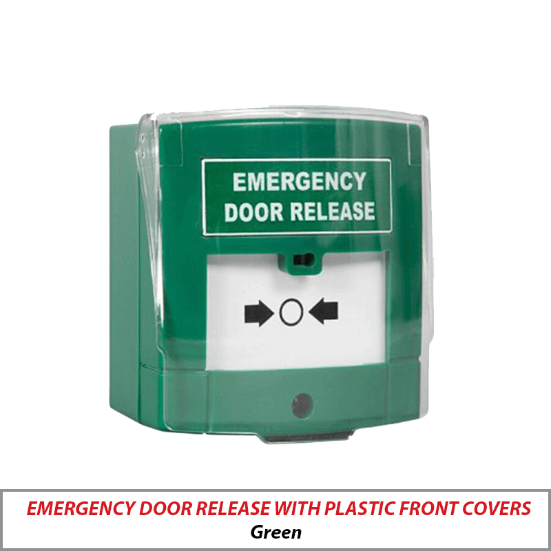 Double Pole Emergency Door Release with Green Plastic EDR-2N