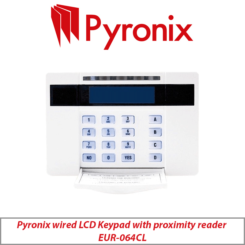 PYRONIX Wired LCD Keypad with Proximity Reader EUR-064CL