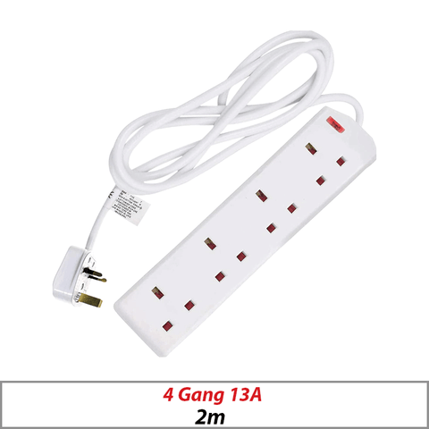 EXTENSION LEAD 2M 4 GANG 13AMP EXT-4GANGE-2M