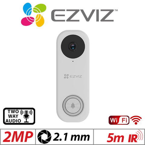 EZVIZ 2MP Doorbell 2.4/5GHz AI Person Detection G1
