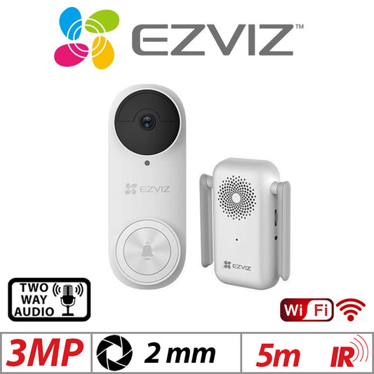EZVIZ 3MP Smart Wi-Fi Battery Video Doorbell with AI G1