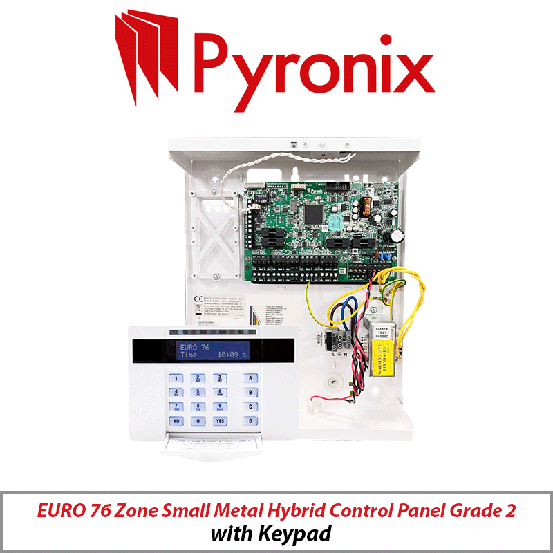 Pyronix Euro 76 Zone Small Metal Hybrid Control Panel Grade 2 EURO76-S-UK