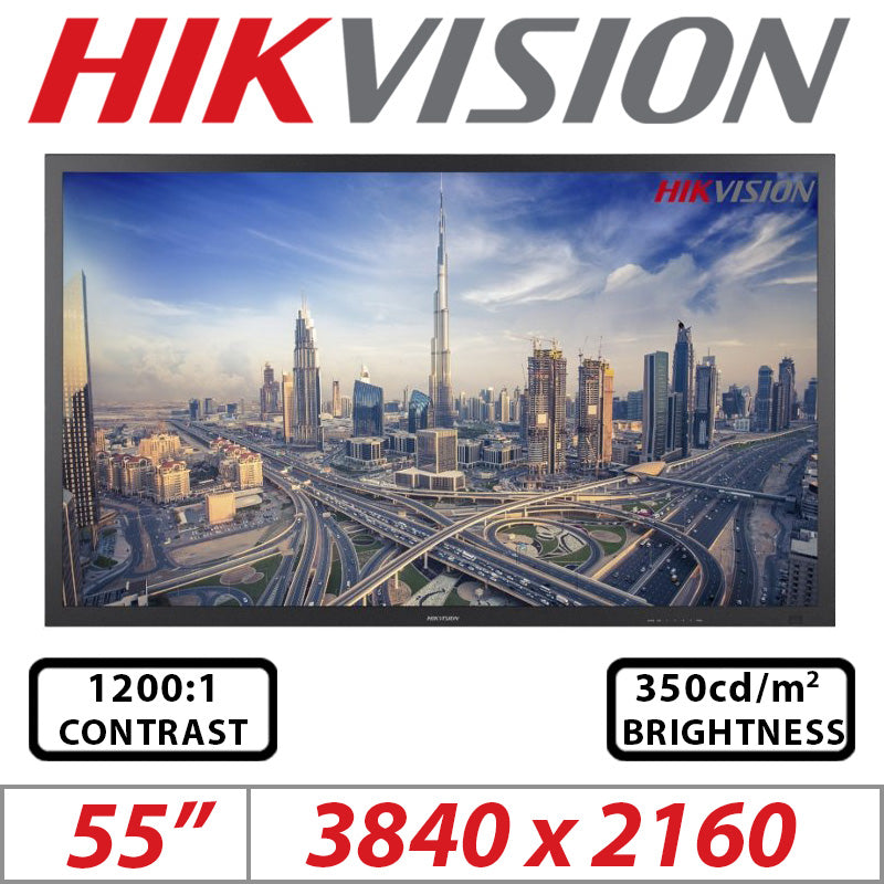 Hikvision 55" 4K Monitor – Graded Item, Box Slightly Damaged