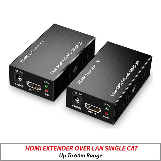 HDMI Extender Over LAN CAT5E/6A/7 Supports 1080P HDMI-EXTN-60M