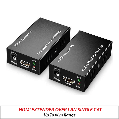 HDMI Extender Over LAN CAT5E/6/7 Supports 1080P HDMI-EXTN-STN-60M
