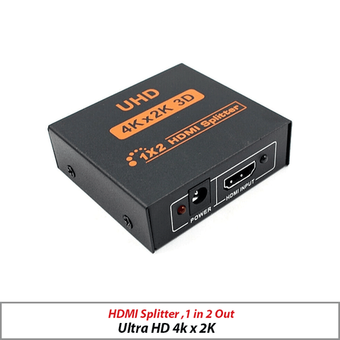 HDMI Splitter 1 In 2 Out Supports Ultra HD 4K x 2K