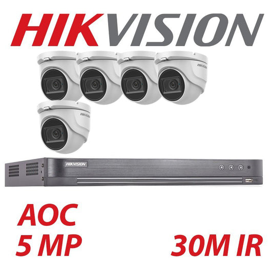 5MP 8CH HIKVISION 5X SYSTEM AOC DVR AUDIO 30M IR CAMERA KIT