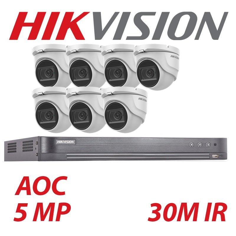 5MP 8CH HIKVISION 7X SYSTEM AOC DVR AUDIO 30M IR CAMERA KIT