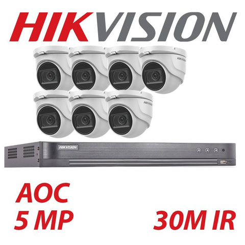 5MP 8CH HIKVISION 7X SYSTEM AOC DVR AUDIO 30M IR CAMERA KIT