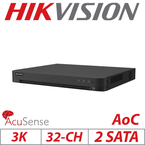 3K 32CH HIKVISION 2 SATA ACUSENSE DVR IDS-7232HQHI-M2/XT