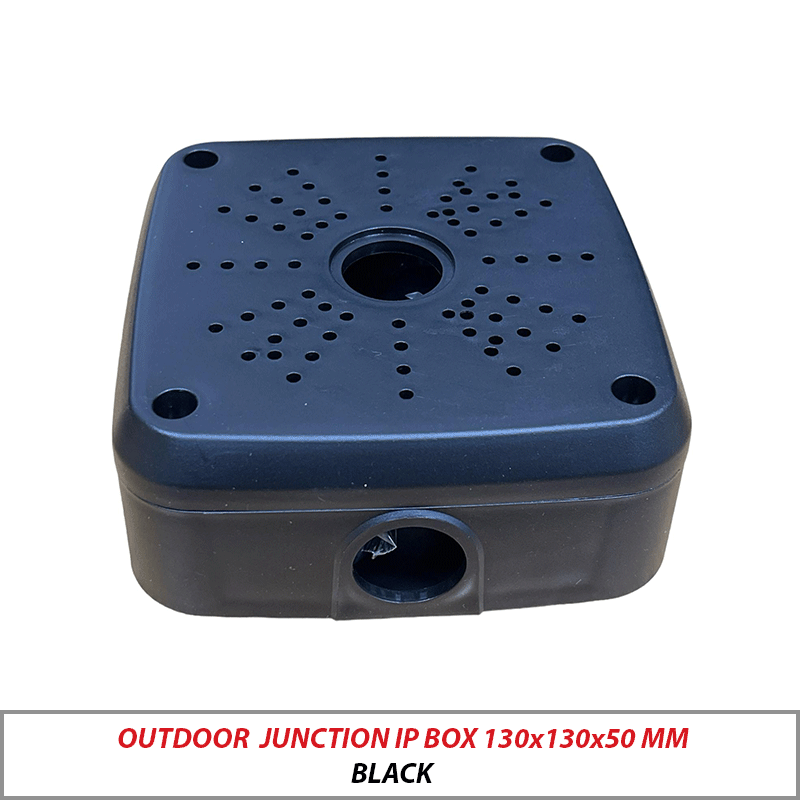 OUTDOOR JUNCTION IP BOX 130x130x50 MM BLACK