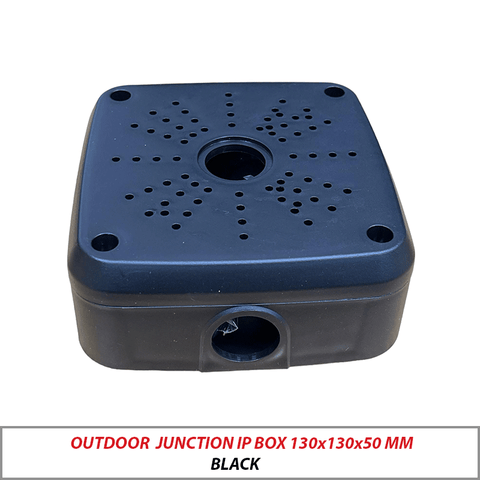 OUTDOOR JUNCTION IP BOX 130x130x50 MM BLACK
