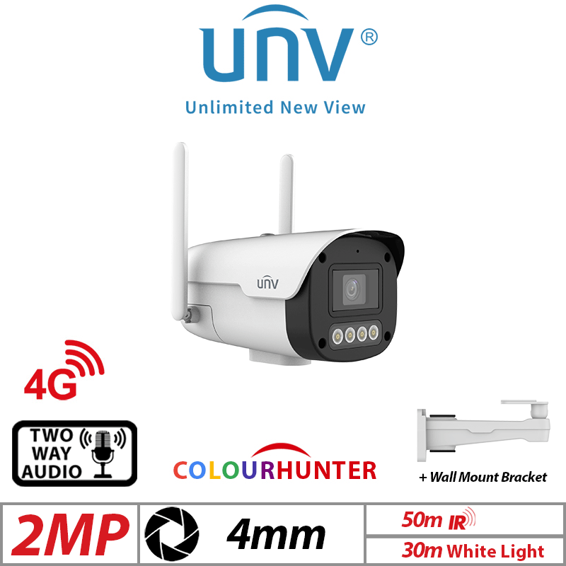 Uniview 2MP ColorHunter 4G Bullet Camera Dual-Light 4mm