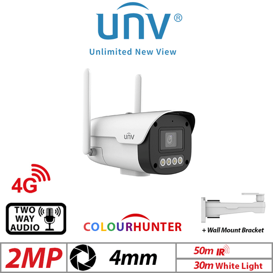 Uniview 2MP ColorHunter 4G Bullet Camera Dual-Light 4mm