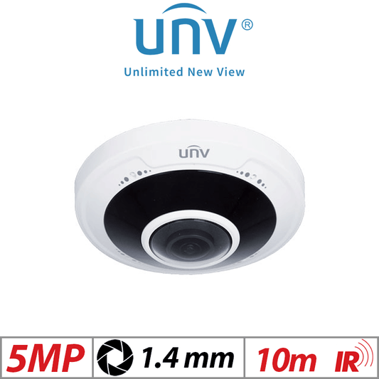 Uniview 5MP Fisheye Dome IP Camera – PoE IPC815SB-ADF14K