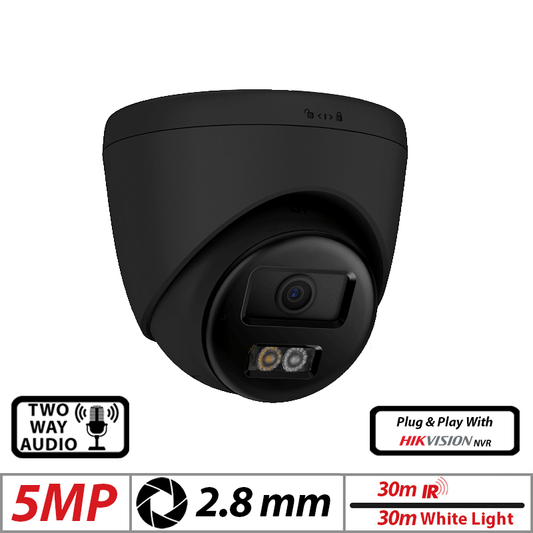 5MP Network Camera 2-Way Audio Smart Hybrid Light 2.8mm Black