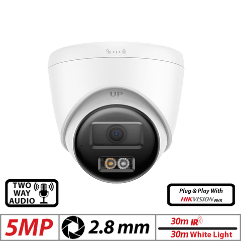 5MP Network Camera 2-Way Audio Smart Hybrid Light 2.8mm White