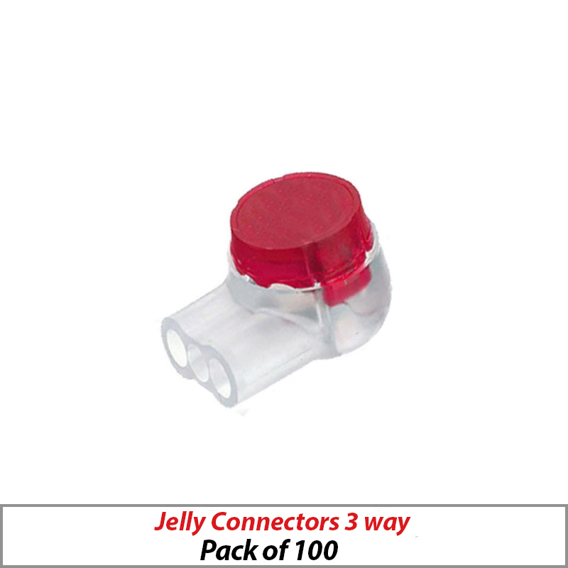 JELLY CONNECTROS 3 WAY CLEAR BUTTON PACK OF 100