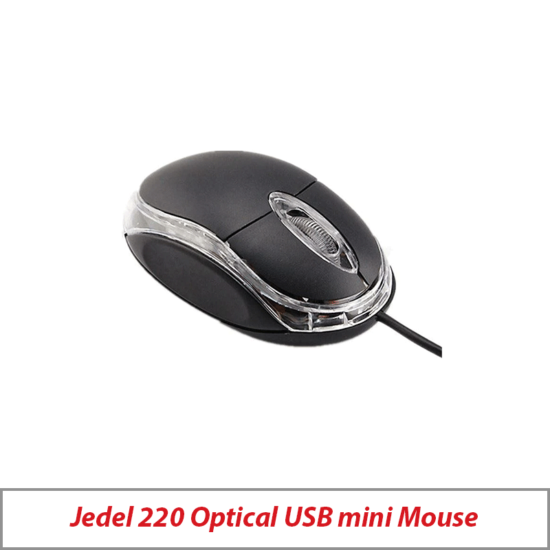 JEDEL 220 Optical USB Wired Mini Mouse Black JEDEL-220