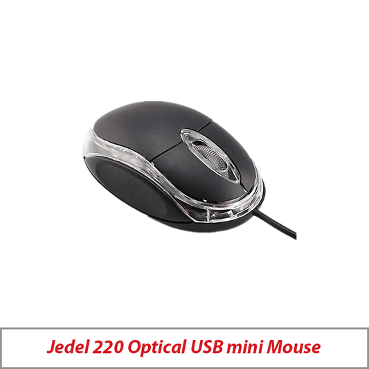 JEDEL 220 Optical USB Wired Mini Mouse Black JEDEL-220