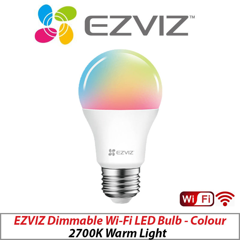 EZVIZ DIMMABLE WI-FI LED BULB - REMOTE CONTROL VIA APP - COLOUR