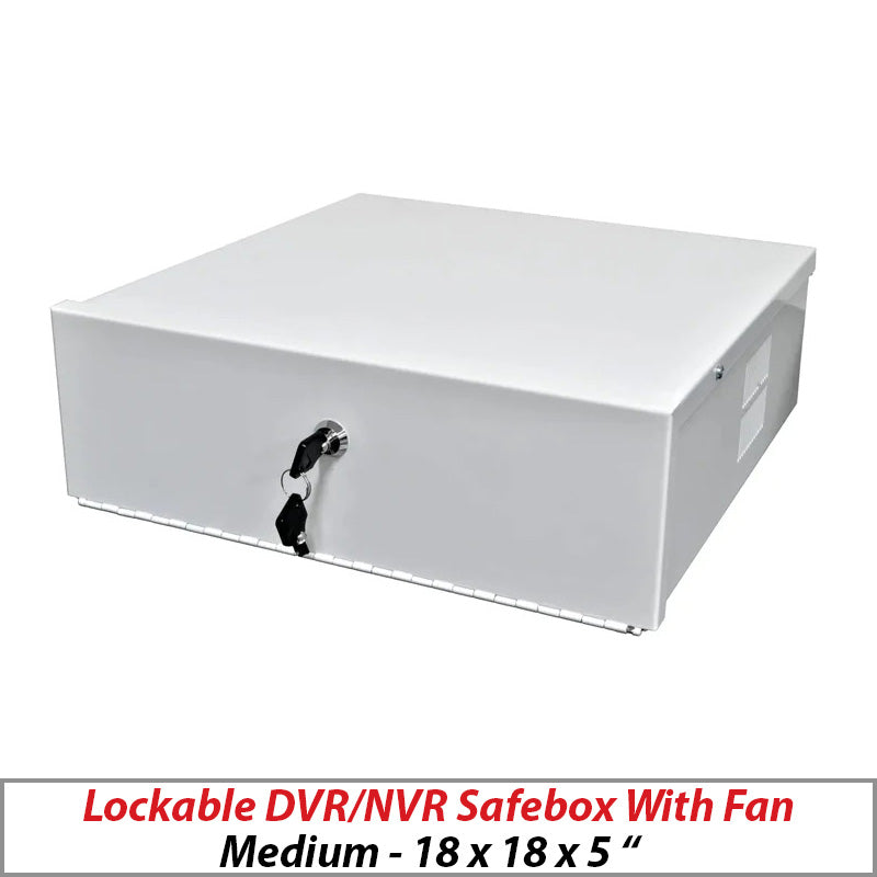 Lockable DVR/NVR Safebox with Fan Beige Medium
