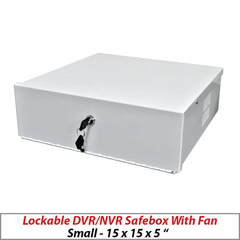 Lockable DVR/NVR Safebox with Fan Beige Small