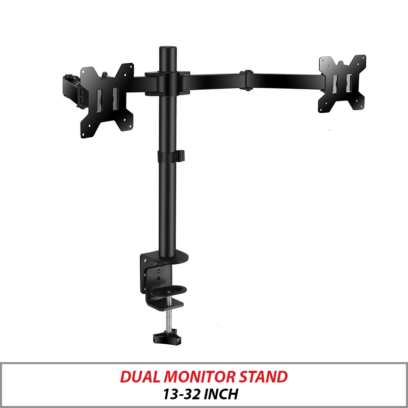 Dual Monitor Stand – Fits 13" to 32" Screens, Dual-Monitor-Mount