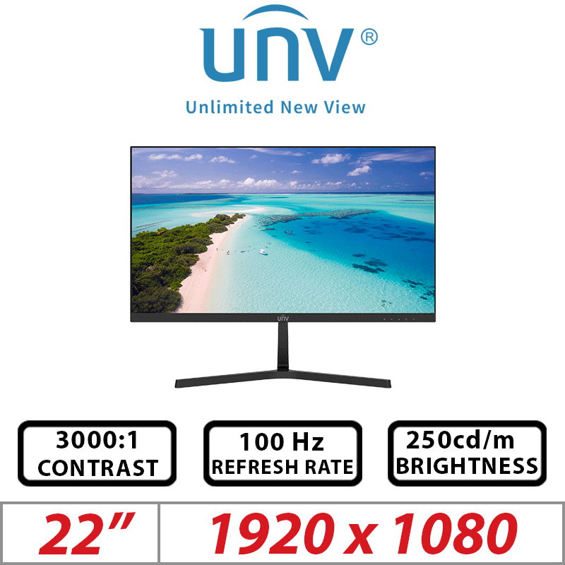 Uniview 22" LED Monitor – 100Hz Refresh Rate MW-LC22-E