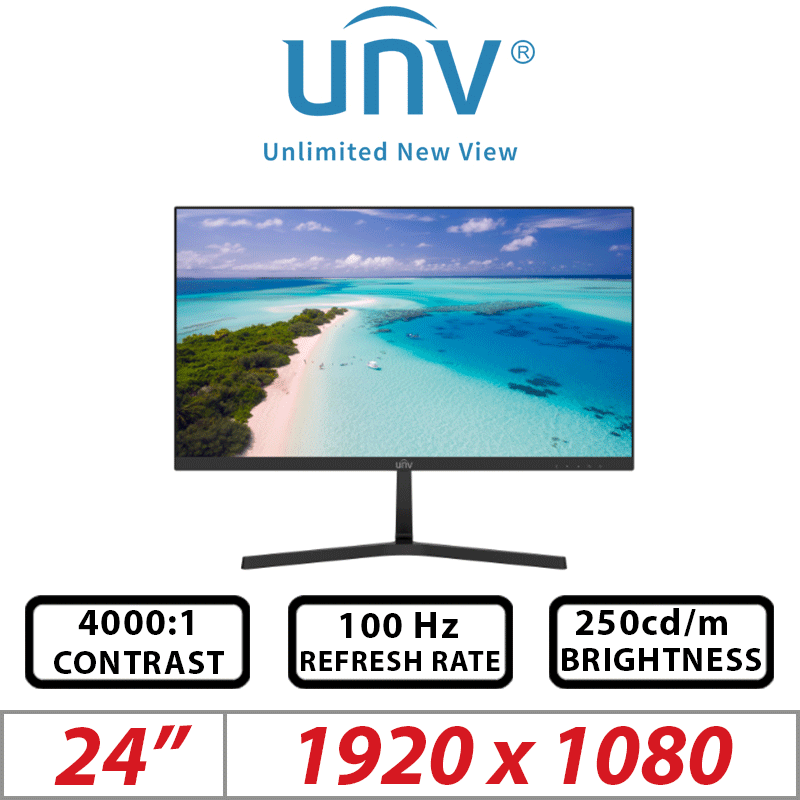 Uniview 24" LED Monitor – 100Hz Refresh Rate MW-LC24-E